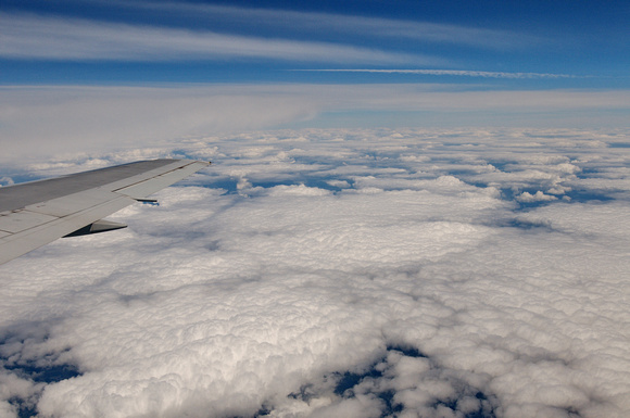 Sky view, on the way from Europe to US
